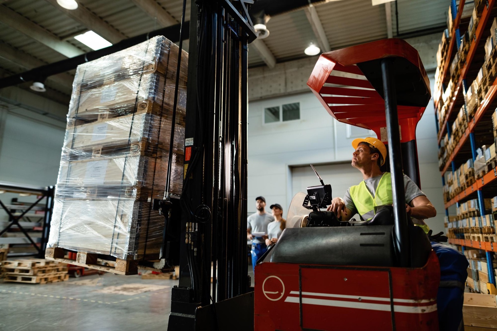 Mr Moffett operator with truck and forklift